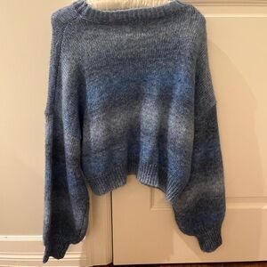 Princess Polly Heathered Blue Crew Neck Sweater